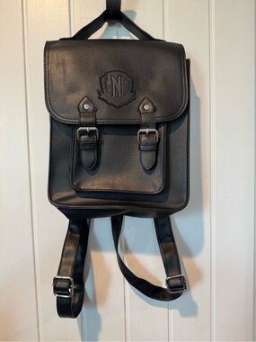 Wednesday Addams Nevermore Black Backpack Purse
